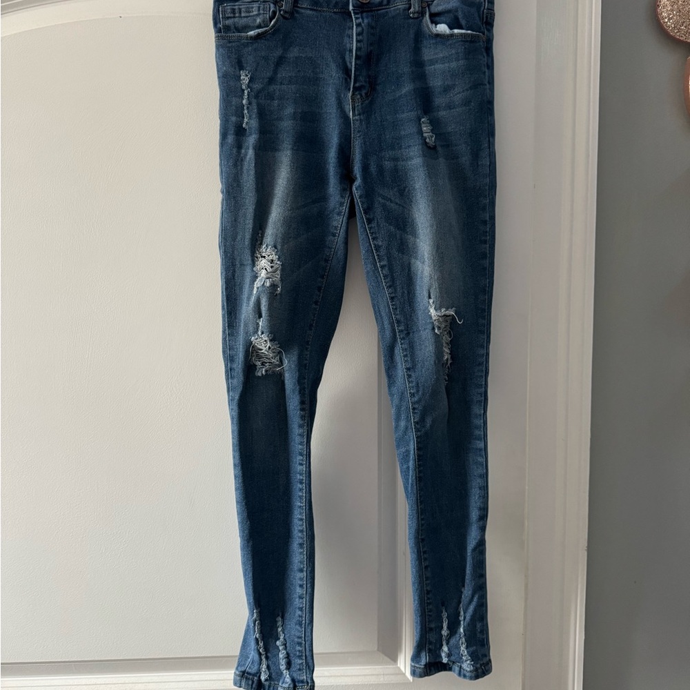Distressed Blue Jeans for Women